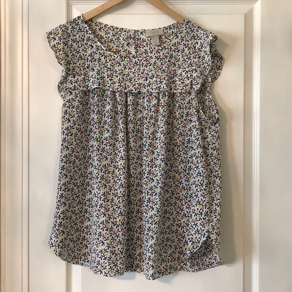 Beautiful print cap sleeve blouse